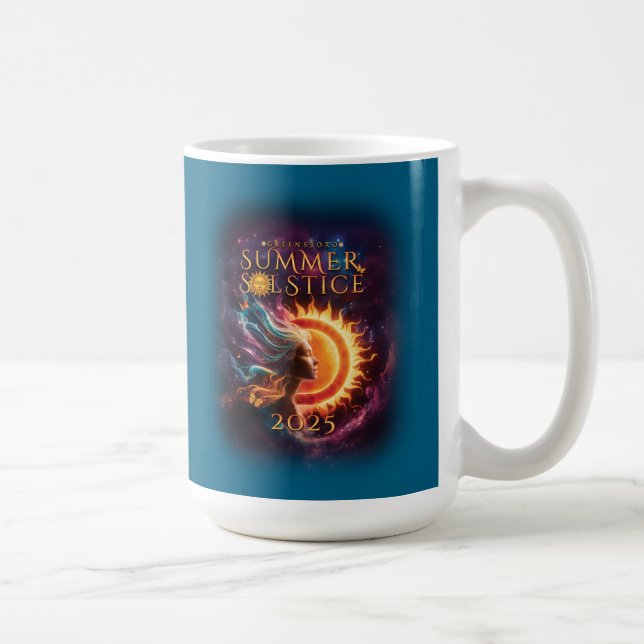 2025 Greensboro Summer Solstice Fest Ocean Blue Coffee Mug (Right)