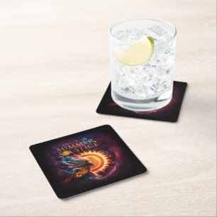 2025 Greensboro Summer Solstice Festival Souvenir Square Paper Coaster
