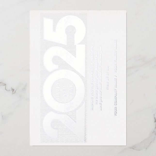 2025 Happy Holidays New Year Business Corporate Foil Holiday Card (Front)