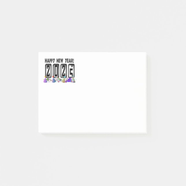 2025 Happy New Year Odometer Post-it Notes (Front)