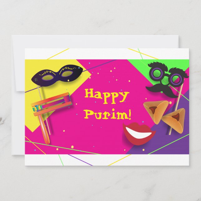 2025 Happy Purim Festival Holiday Card (Front)