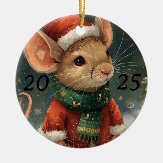 2025 Holiday Mouse Ornament (Front)