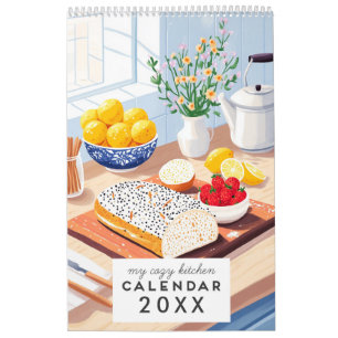 2025 Illustrated Kitchen Scenes Calendar