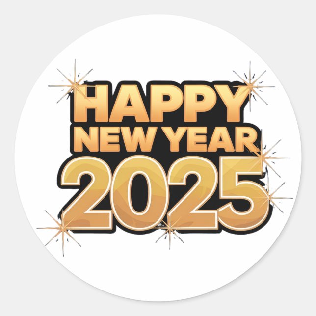 2025 in Every Detail Happy New year Stickers (Front)
