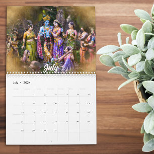 2025 Indian Hindu Deities Idol Gayatri Mantra Calendar