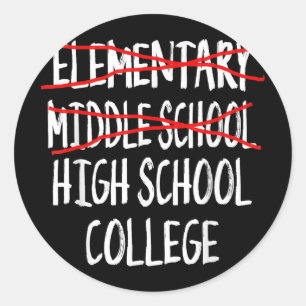 2025 Junior High Graduation - Funny Middle School Classic Round Sticker
