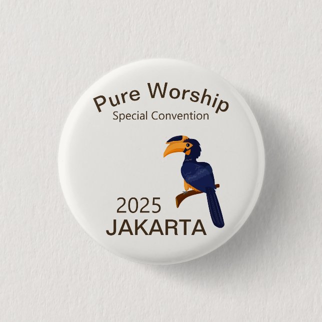 2025 JW Special Convention Jakarta Indonesia 3 Cm Round Badge (Front)