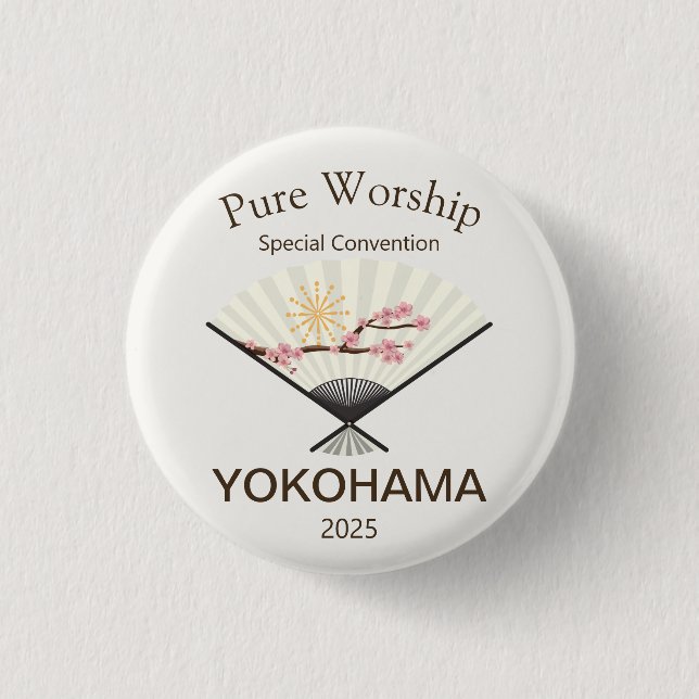 2025 JW Special Convention Yokohama Japan 3 Cm Round Badge (Front)