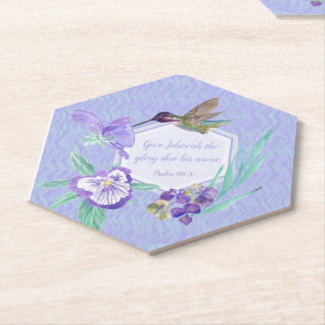 2025 JW year text Psalm 96:8 Paper Coaster (Angled)