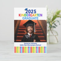2025 Kindergarten Custom Kids Photo Graduation