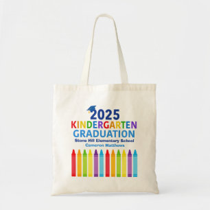 2025 Kindergarten Graduate Cute Custom Graduation Tote Bag