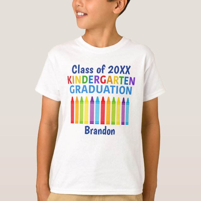 2025 Kindergarten Graduation Custom Graduate Kids T-Shirt (Front)