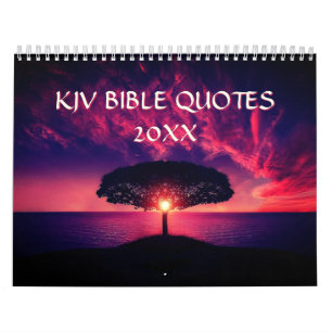 2025 KJV Bible Scripture Landscapes Christian Calendar