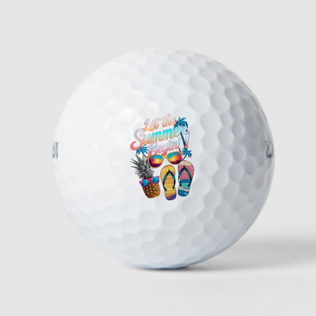 2025 Let The Summer Begin 2025 Summer Vacation Golf Balls (Front)