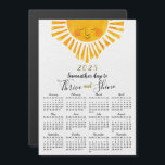 2025 Magnetic Calendar Cute Sun Inspiring<br><div class="desc">This cute 2025 magnetic calendar is easy to personalise with your name of your family name. It's a lovely gift idea for Thanksgiving day,  Christmas and New Year.</div>