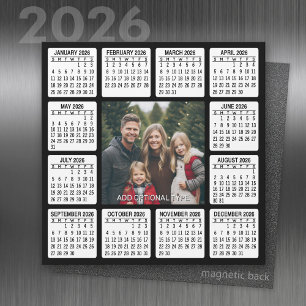 2025 Magnetic Calendar Square with Photo