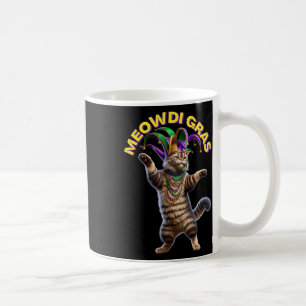 2025 Matching Mens Womans Funny Meowdi Gras Cat Ma Coffee Mug
