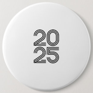 2025 Minimalist T-Shirt – Modern Design for New Ye 6 Cm Round Badge