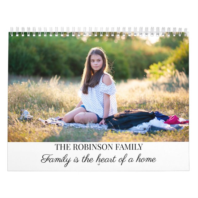 2025 Modern Create Your Own Custom Family Photo Calendar (Cover)