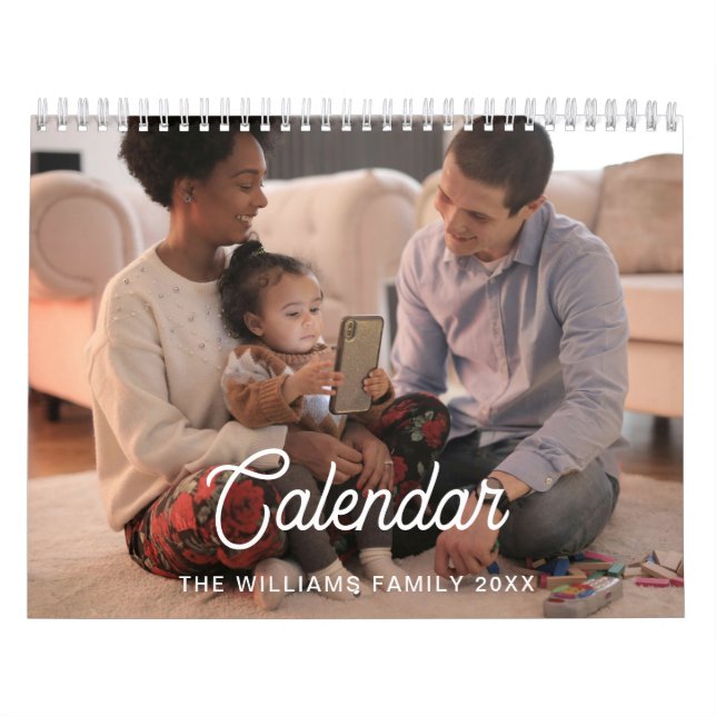2025 Modern Create Your Own Custom Family Photo Calendar (Cover)