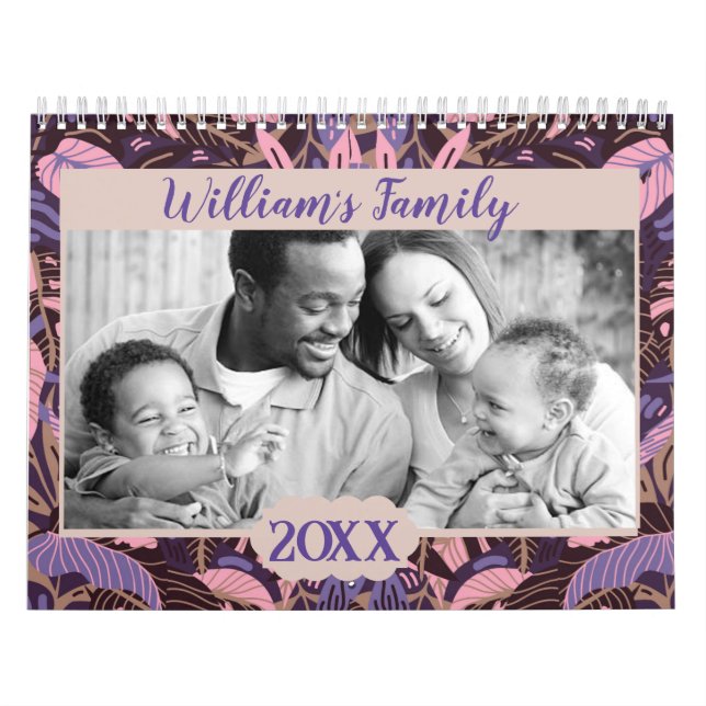 2025 Modern Custom Family Photo Create Your Own  Calendar (Cover)