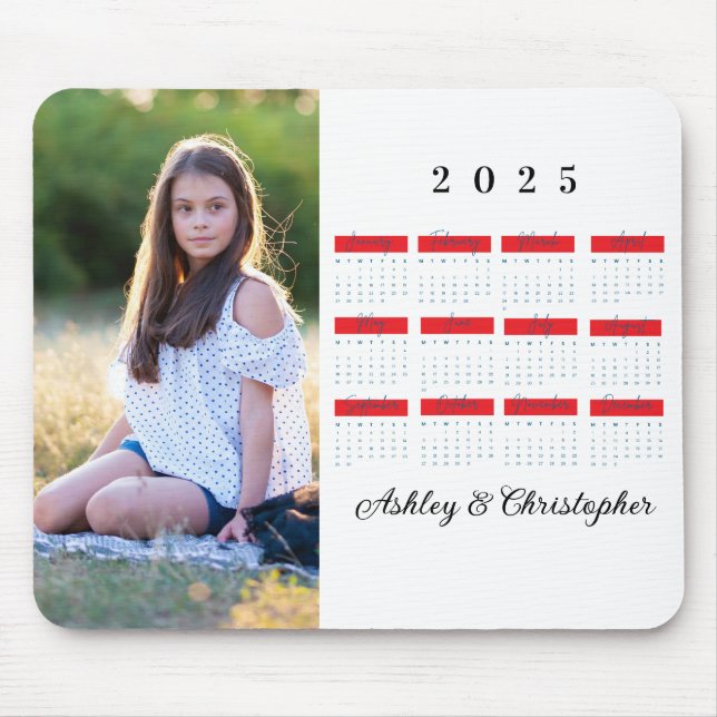 2025 Modern Family 4 Photo Collage Custom  Mouse Pad (Front)