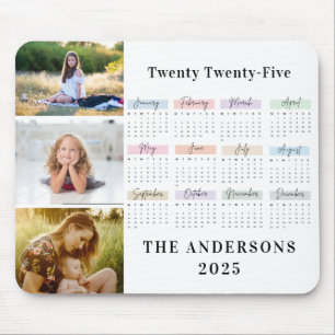 2025 Modern Family 4 Photo Collage Custom Mouse Pad