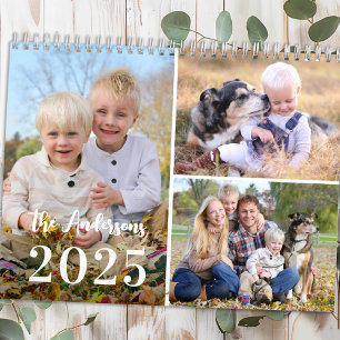 2025 Modern Simple Custom Photo Collage New Year  Calendar