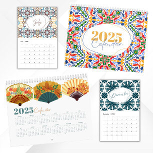 2025 Modern Vibrant Colourful Ceramic Tile Designs Calendar