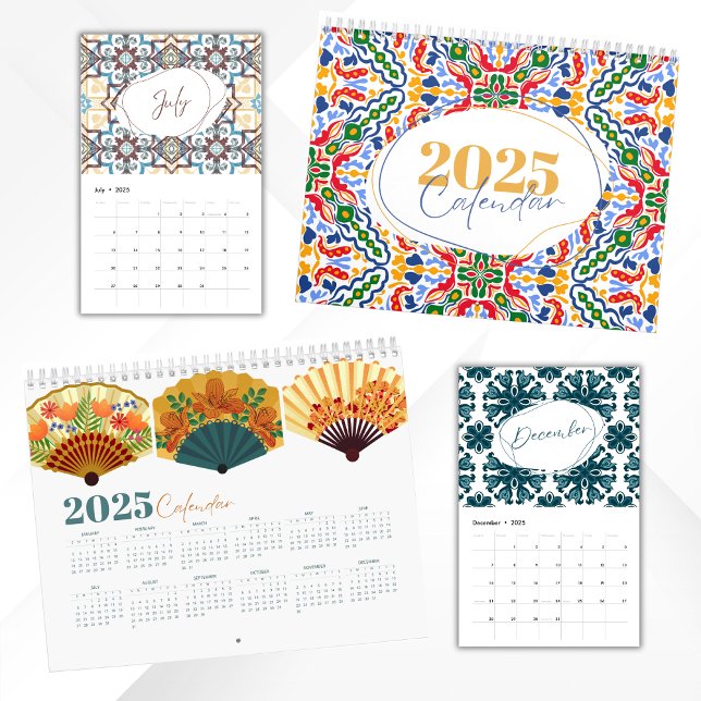2025 Modern Vibrant Colourful Ceramic Tile Designs Calendar (Creator Uploaded)