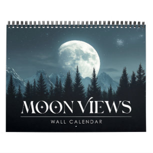 2025 Moon Views Full Moon Lunar Art Calendar