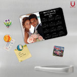 2025 Mr Mrs First Christmas Calendar Card Magnet<br><div class="desc">2025 Customisable Family Name and Photo Calendar Magnets featuring your personalised photo and name. 🌟This is for 2025🌟 Show off your new marriage or engagement with this limited-edition custom Calendar Magnet! It's never too early to start thinking about next year. Now you can have a personalised one-of-a-kind gift for friends...</div>