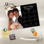 2025 Mr Mrs Newlywed Magnetic Photo Calendar<br><div class="desc">2025 Customisable Family Name and Photo Calendar Magnetic Holiday Card featuring your personalised photo and name. 🌟This is for 2025🌟 Show off your new marriage or engagement with this limited-edition custom Calendar Card! It's never too early to start thinking about next year. Now you can have a personalised one-of-a-kind gift...</div>