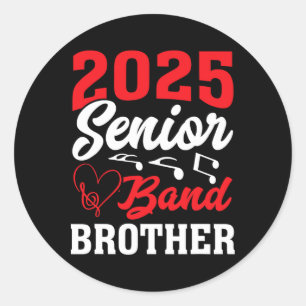 2025 Nd Senior Brother Cl Of 2025 Graduation Classic Round Sticker