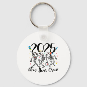 2025 New Year Crew Skeleton Dancing Nurse Life Con Key Ring