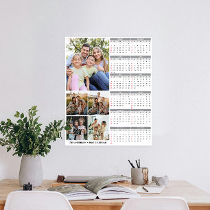 2025 New Year Family Custom Photo Calendar  Poster