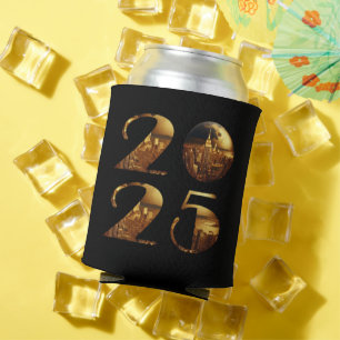 2025 New Year's Eve Party-Ball-NYC Gold- Can Cooler