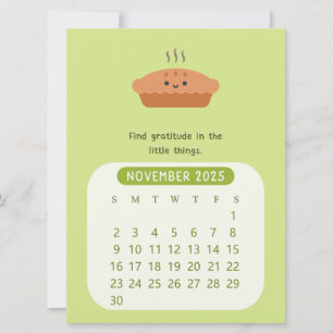 2025 November Monthly Motivational Calendar  Invitation