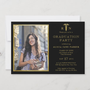 2025 Nursing school graduation modern photo Invitation
