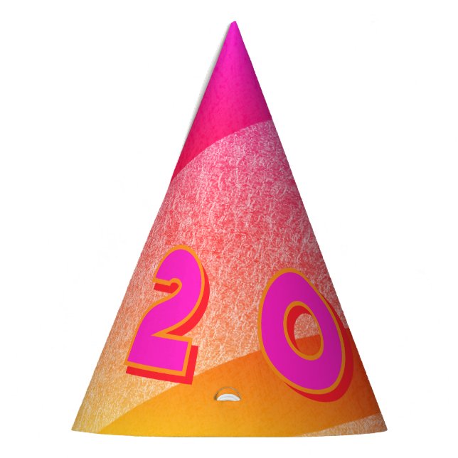 2025 NYE party hat in SUNSET ON FIRE (Left)