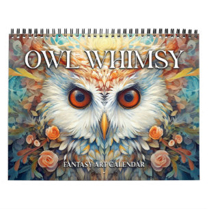 2025 Owls Whimsical Fantasy Art Calendar