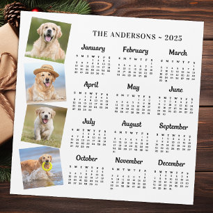 2025 Personalised Family Pet Dog Photos Calendar
