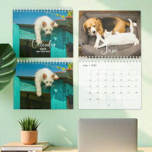 2025 Pet Custom Photo Chic Calligraphy Calendar