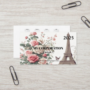 2025 Pocket Calendar - Paris Business Card