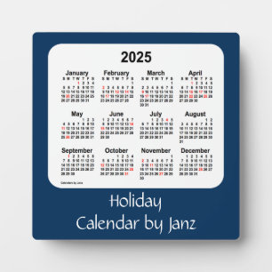 2025 Police Box Blue Holiday Calendar by Janz Plaque
