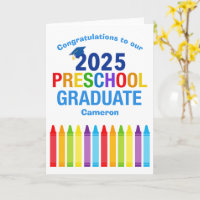 2025 Preschool Graduation Custom Cute Crayon