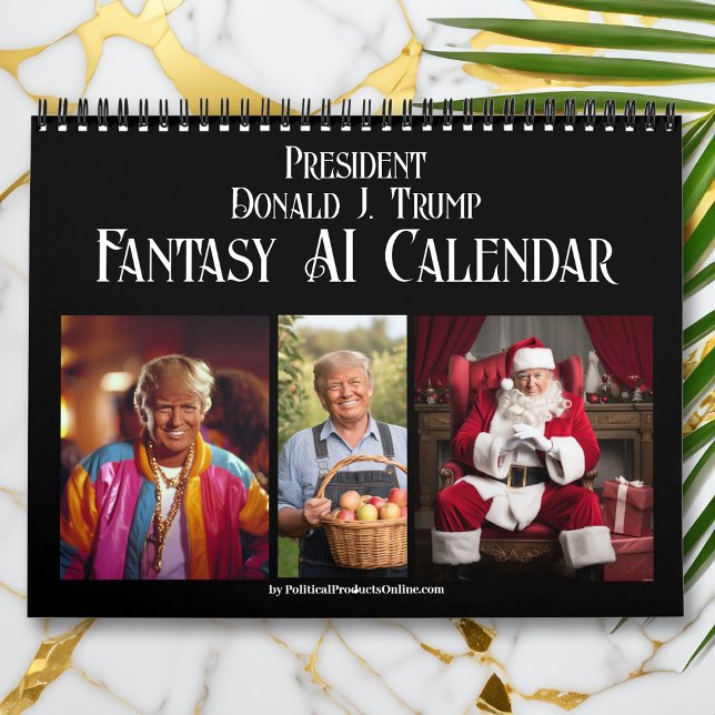 2025 President Donald J Trump AI Fantasy Photo Calendar (New Donald Trump AI Photo 2025 Calendar)