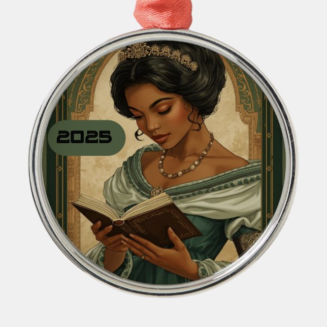 2025 Princess Reading a Book Ornament (Front)