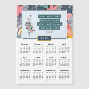 2025 Psalm 20:7 Trust in God Floral Calendar