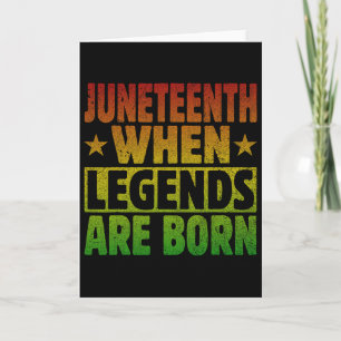 2025 Retro June 19th Birthday - 1865 Juneteenth Bi Card